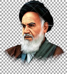 تصویر با کیفیت نقاشی دیجیتال امام خمینی